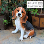 Simulation Dog Sculpture Decoration Beagle Model Statue Villa Courtyard TV Cabinet Wine Cabinet Fake Dog Decoration