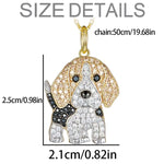 Exquisite Cute Beagle Pendant Necklace for Women Elegant Pet Puppy Jewelry Animal Accessories Memorial Gift for Dog Lovers