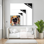 Beagle Curiosity in Bold Strokes