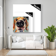 Beagle Curiosity in Bold Strokes