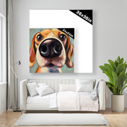 Beagle Curiosity in Bold Strokes