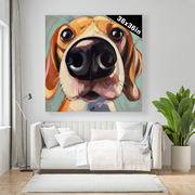 Beagle Curiosity in Bold Strokes