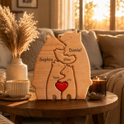 Customized Wooden Bear Family Puzzle ( 5 bears) PU68