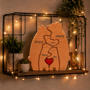 Customized Wooden Bear Family Puzzle ( 5 bears) PU68