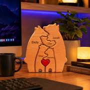 Customized Wooden Bear Family Puzzle ( 5 bears) PU68