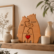 Customized Wooden Bear Family Puzzle ( 5 bears) PU68