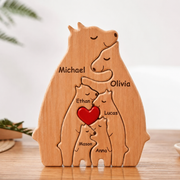 Customized Wooden Bear Family Puzzle (6 bears) PU69
