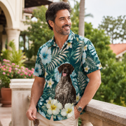 German Shorthaired Pointer Dog Theme AOP Hawaii Shirt 003