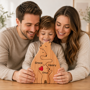 Customized Wooden Bear Family Puzzle (3 bears) PU66