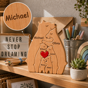 Customized Wooden Bear Family Puzzle (6 bears) PU69