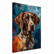 Amber Gaze Pointer Portrait