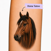 Horse Theme Temporary Tattoo