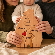 Customized Wooden Bear Family Puzzle (3 bears) PU66