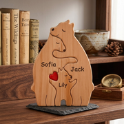 Customized Wooden Bear Family Puzzle (3 bears) PU66