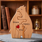 Customized Wooden Bear Family Puzzle (3 bears) PU66