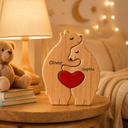 Customized Wooden Bear Family Puzzle (2 bears) PU65