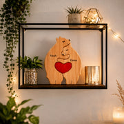 Customized Wooden Bear Family Puzzle (2 bears) PU65