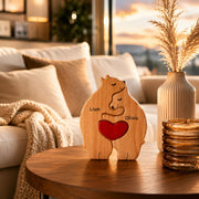 Customized Wooden Bear Family Puzzle (2 bears) PU65