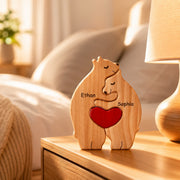 Customized Wooden Bear Family Puzzle (2 bears) PU65