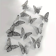 12/36/72PCS 3D Butterfly Wall Decor 4 Styles 3 Sizes,Butterfly Decorations for Butterfly Birthday Party Cake Room Decorations