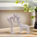 1 Girl and Dog Friendship, Resin Crafts Collection, Girl and Dog Statue, Remember Their Friendship, Dog Commemorative Gift, Beautiful Home Decoration Gift, Those Sharing Gift, Room Decoration, Girl Carrying Dog as Loyalty Pet and Friends Reminder, Indoor and Outdoor Decoration Gift