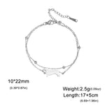 Dachshunds Sausage Dog Bracelets for Women Stainless Steel Double Layers Beads Chain Bracelets Jewelry Birthday Gift