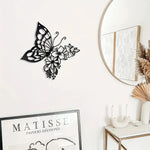 CIFBUY Metal Wall Art Elegant Butterfly Metal Wall Decor Modern Metal Wall Silhouette Easy Installation Home Decoration Artwork