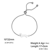 Dachshunds Sausage Dog Bracelets for Women Stainless Steel Double Layers Beads Chain Bracelets Jewelry Birthday Gift