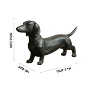 Halloween Gardening Courtyard Decoration Resin Crafts Standing Long Dog Garden Decorations Home Decoration Dachshund Black Dog