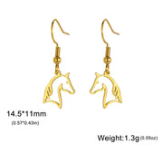 Horse Drop Earrings for Women Stainless Steel Animal Cute Horse Shape Dangle Earring Horse Lover Jewelry Gift for Girls