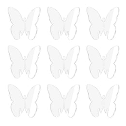 5-20Pcs Acrylic Butterfly Wine Glass Tags Wedding Decoration Cocktail Glass Drink Cup Labels Birthday Party Baby Shower Supplies