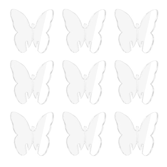 5-20Pcs Acrylic Butterfly Wine Glass Tags Wedding Decoration Cocktail Glass Drink Cup Labels Birthday Party Baby Shower Supplies