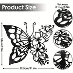 CIFBUY Metal Wall Art Elegant Butterfly Metal Wall Decor Modern Metal Wall Silhouette Easy Installation Home Decoration Artwork
