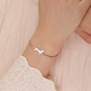 Dachshunds Sausage Dog Bracelets for Women Stainless Steel Double Layers Beads Chain Bracelets Jewelry Birthday Gift