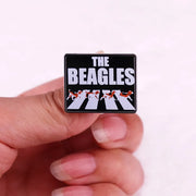 The Beagles Badge Enamel Pin Brooch Cute Hound Dog Lover Jewelry Backpack Decorate