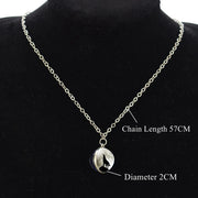 Men Fashion Wolf Necklace Wolf Head Glass Ball Pendant with Silver Color Chain Necklace Fantasy Jewelry