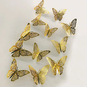 12/36/72PCS 3D Butterfly Wall Decor 4 Styles 3 Sizes,Butterfly Decorations for Butterfly Birthday Party Cake Room Decorations