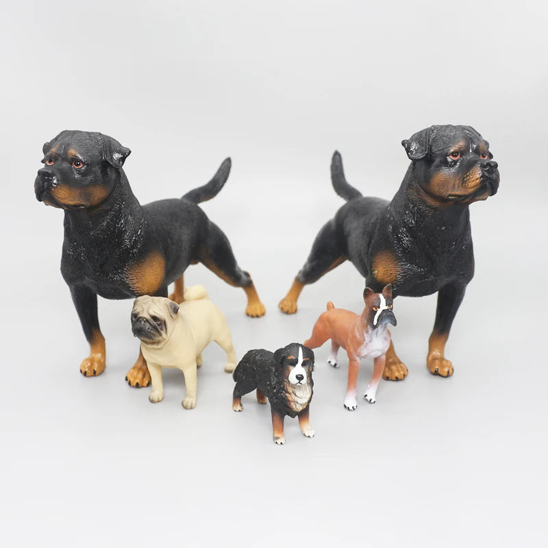 Miniature Schnauzer Dog Animal Action Figure French Bulldog Corgi Poodle Golden Retriever Samoyed Model Figurines Pet Puppy Toy