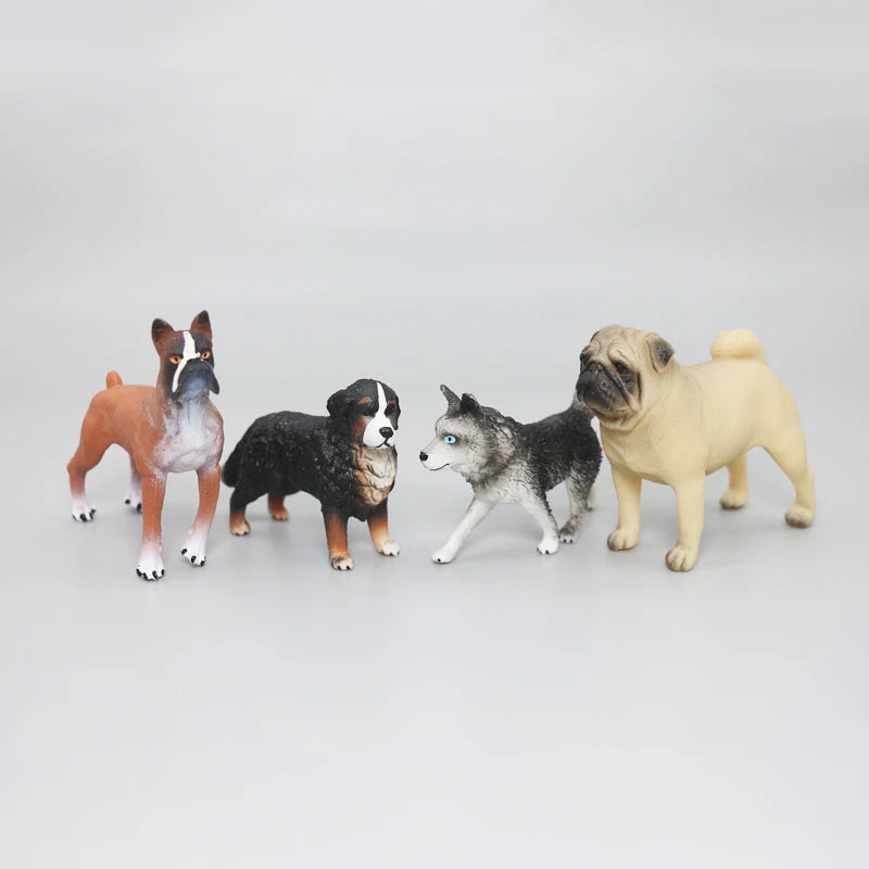 Miniature Schnauzer Dog Animal Action Figure French Bulldog Corgi Poodle Golden Retriever Samoyed Model Figurines Pet Puppy Toy