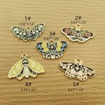 10Pcs Flower Butterfly Charm for Jewelry Making Enamel Necklace Bracelet Earring Pendant Diy Accessories Alloy Metal Gold Plated