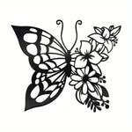 CIFBUY Metal Wall Art Elegant Butterfly Metal Wall Decor Modern Metal Wall Silhouette Easy Installation Home Decoration Artwork