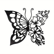 CIFBUY Metal Wall Art Elegant Butterfly Metal Wall Decor Modern Metal Wall Silhouette Easy Installation Home Decoration Artwork