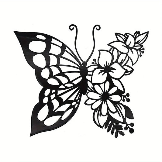 CIFBUY Metal Wall Art Elegant Butterfly Metal Wall Decor Modern Metal Wall Silhouette Easy Installation Home Decoration Artwork