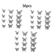 12/36/72PCS 3D Butterfly Wall Decor 4 Styles 3 Sizes,Butterfly Decorations for Butterfly Birthday Party Cake Room Decorations