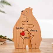 Customized Wooden Bear Family Puzzle (3 bears) PU66