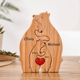 Customized Wooden Bear Family Puzzle ( 4 bears) PU67