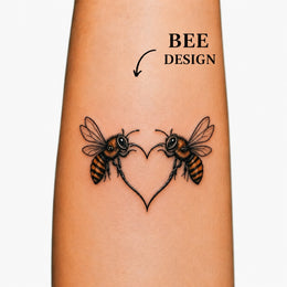 Bee Theme Temporary Tattoo