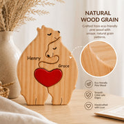Customized Wooden Bear Family Puzzle (2 bears) PU65