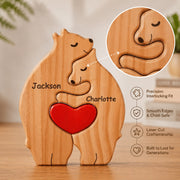 Customized Wooden Bear Family Puzzle (2 bears) PU65
