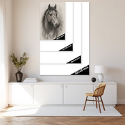 Grace in Graphite: Majestic Equine Portrait